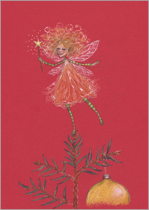 Christmas Tree Fairy on Recycled Paper